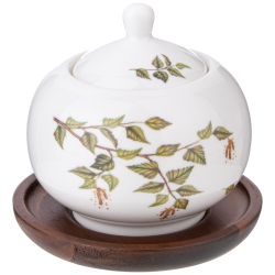 САХАРНИЦА LEFARD "БЕРЕЗКИ" 380 МЛ НА ДЕРЕВ. ПОДСТАВКЕ (КОР=36ШТ.)