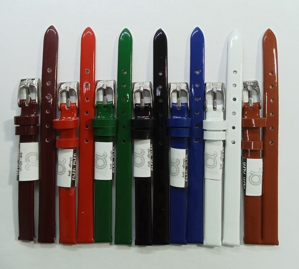 8 мм. Ремень кожаный. Гладкий лаковый.