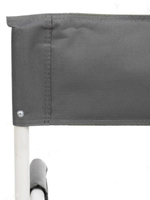 Кресло раскладное Nisus с откидывающим столиком.140кг, карман (алюм. д25) зеленый ромб/серый (N-DC-95200T-K-GG)