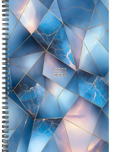 Тетрадь А4 60л. Клетка "Красивый мрамор" гребень, мелов.облистер (Проф-Пресс)