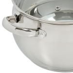 Кастрюля нерж, 3.9 л, с крыш, Daniks, Классика, SD-20, индукц