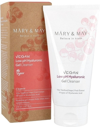 Гель для умывания с гиалуроновой кислотой MARY&MAY Vegan Low pH Hyaluronic Gel Cleanser 150 мл