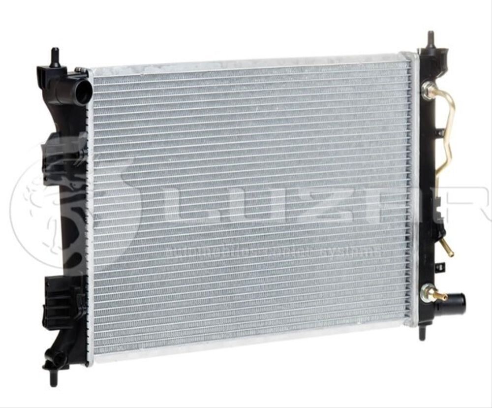 Радиатор основ. алюм. Hyundai Solaris Kia Rio (10--) 1,4i 16V/ 1,6i 16V 6АТ унив. паяный (LUZAR)