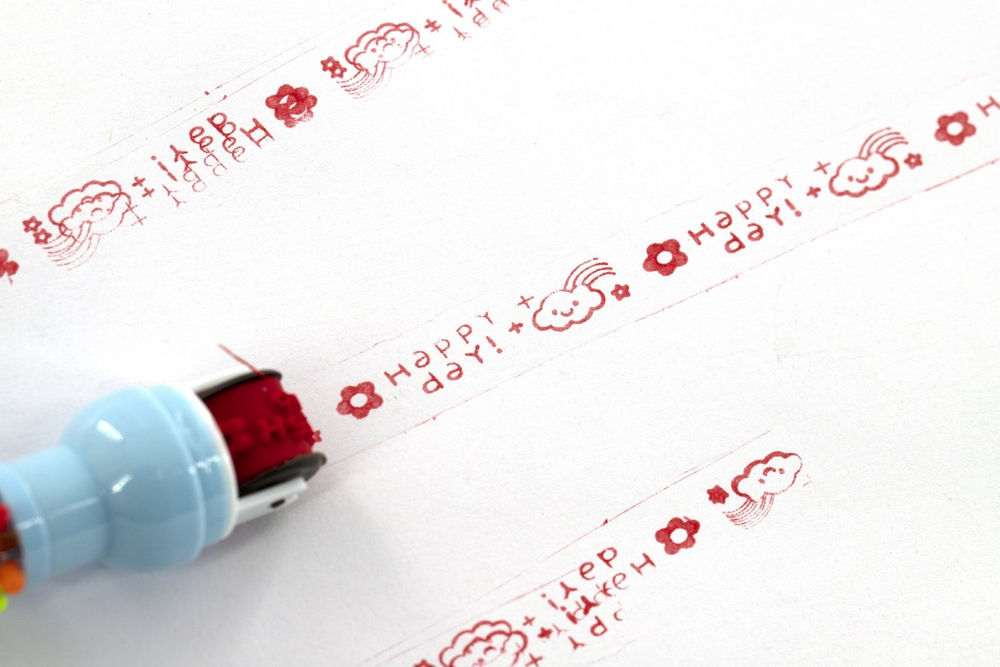 Ручка шариковая Alingar, "Динозавры", 0,7 мм, 6 цветов, автоматическая, штамп, круглый, цветной, пластиковый корпус, карт. уп.