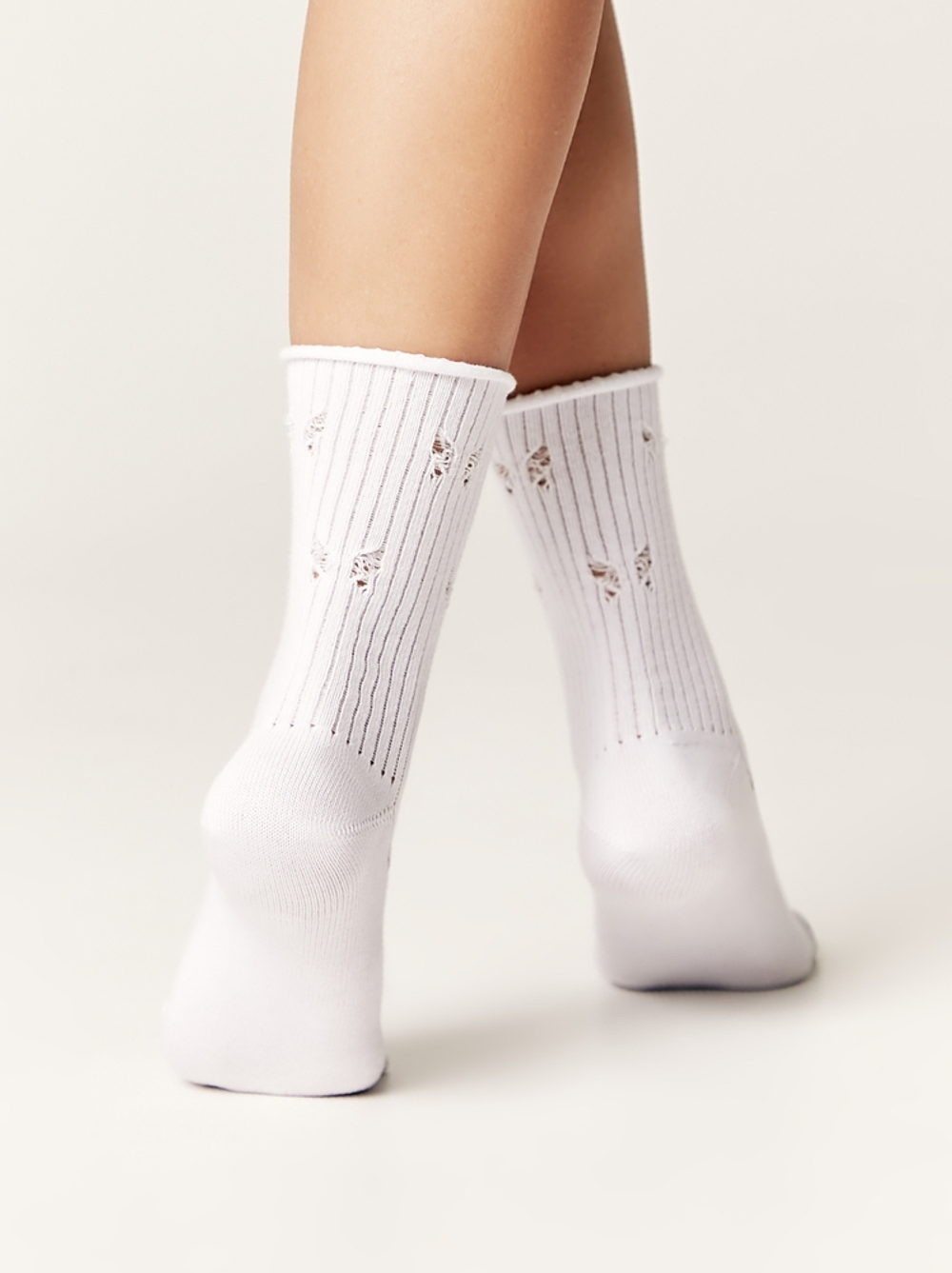 CONTE CLASSIC Носки женские хлопковые (ажурные, без резинки)