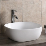 Раковина CR0077 накладная, белая, квадратная 410х410х145 Ceruttispa