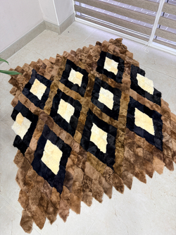 Меховой Коврик прикроватный накидка на кресло из овчины