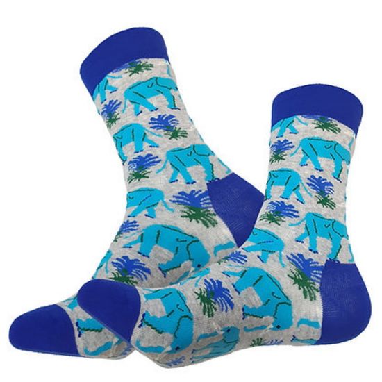 Носки "Голубые слоны", р-р 36-42 (серый)