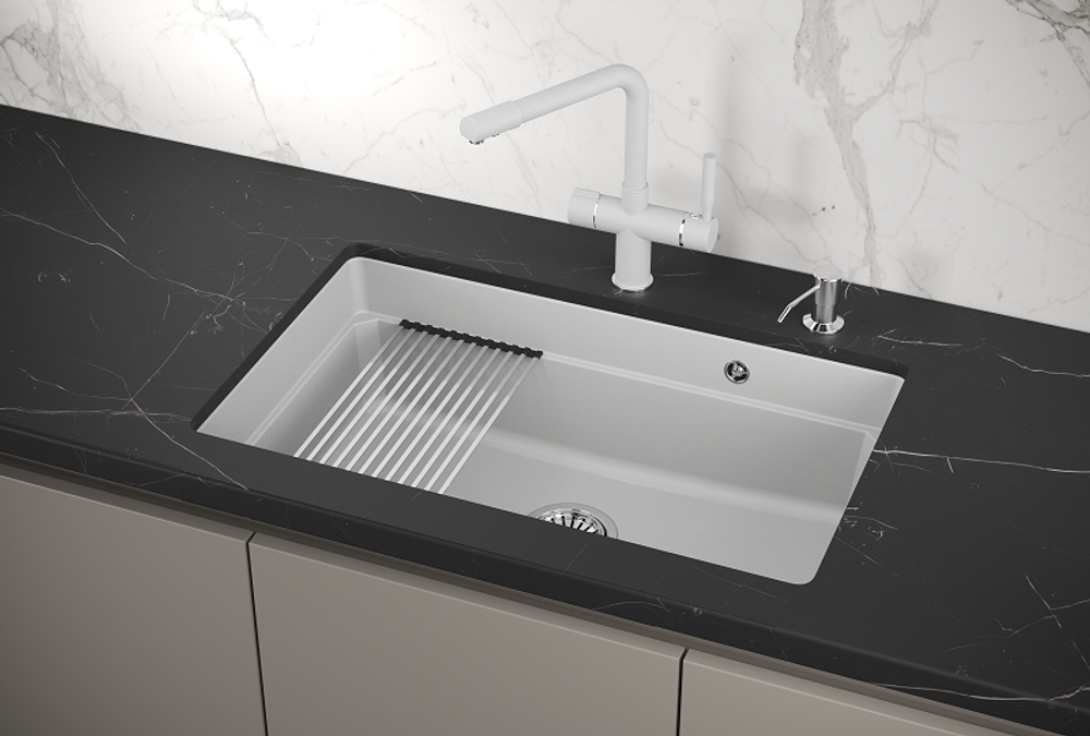 Кухонная мойка GRANULA Kitchen Space (7303U, АРКТИК)
