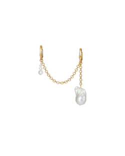 Украшение на купальник 1.4 жемчуг с цепью золото