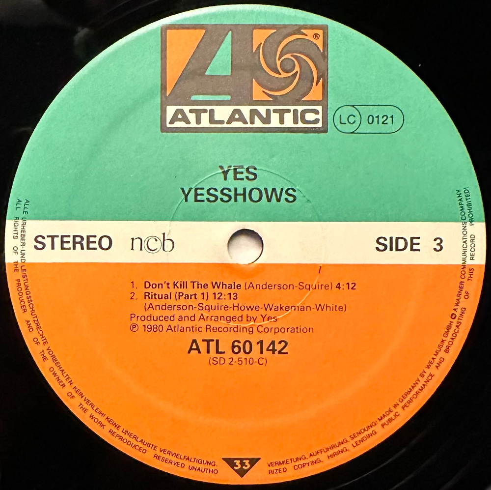 Yes - Yesshows 2LP (Скандинавия 1980г.)