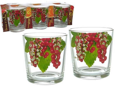 Набор стаканов 6шт 250мл Лето (низкие)