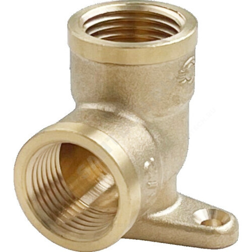 Угольник латунь Ду 15 (1/2") с креплением ВР VALFEX VF.751.L.012