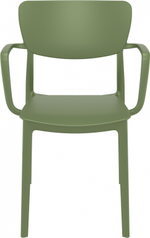 Кресло пластиковое Siesta Contract Lisa, оливковый