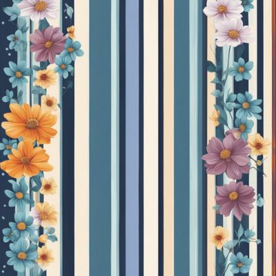 Полосы с цветами
