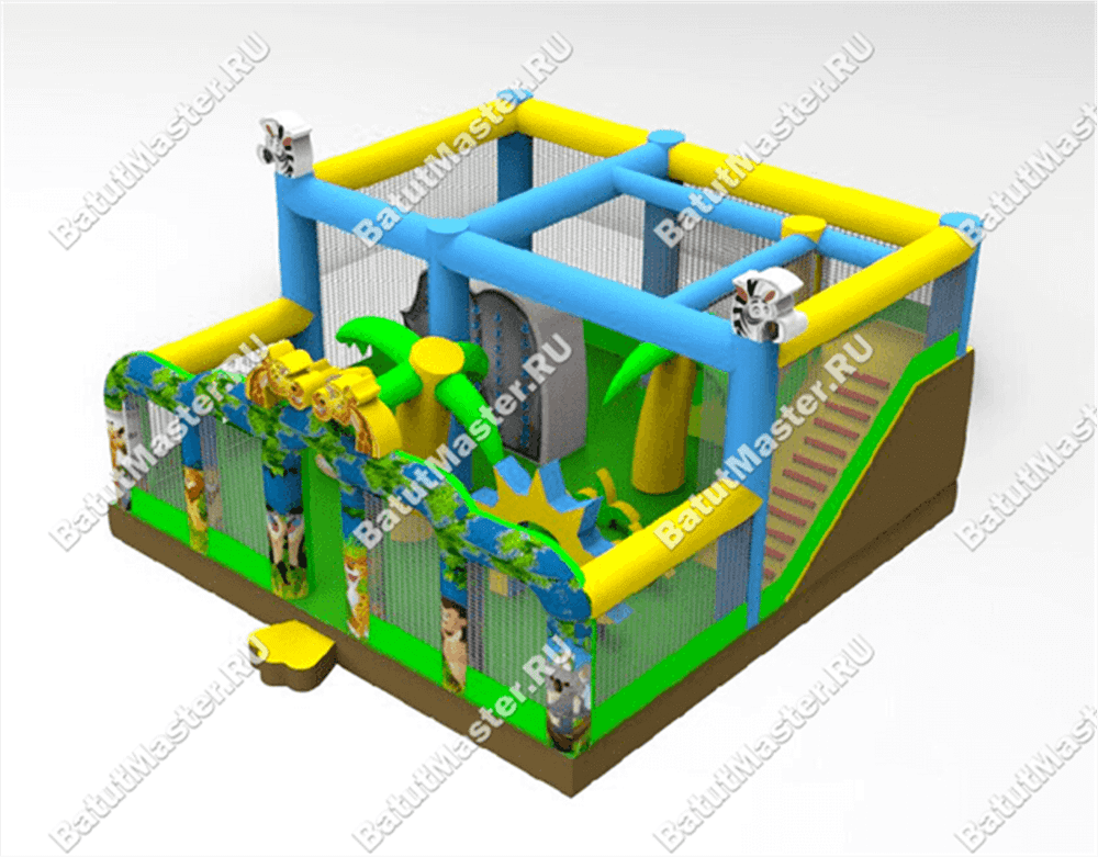 Коммерческий надувной батут "Законы джунглей макси"