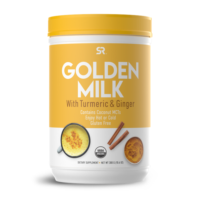 Питательный напиток &quot;Golden Milk&quot; с куркумой и имбирем, Golden Milk with Turmeric &amp; Ginger, Sports Research, 300 г (10,6 oz)