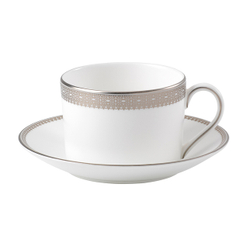 Wedgwood Чайная чашка Vera Wang Lace Platinum 150 мл с блюдцем 1053468