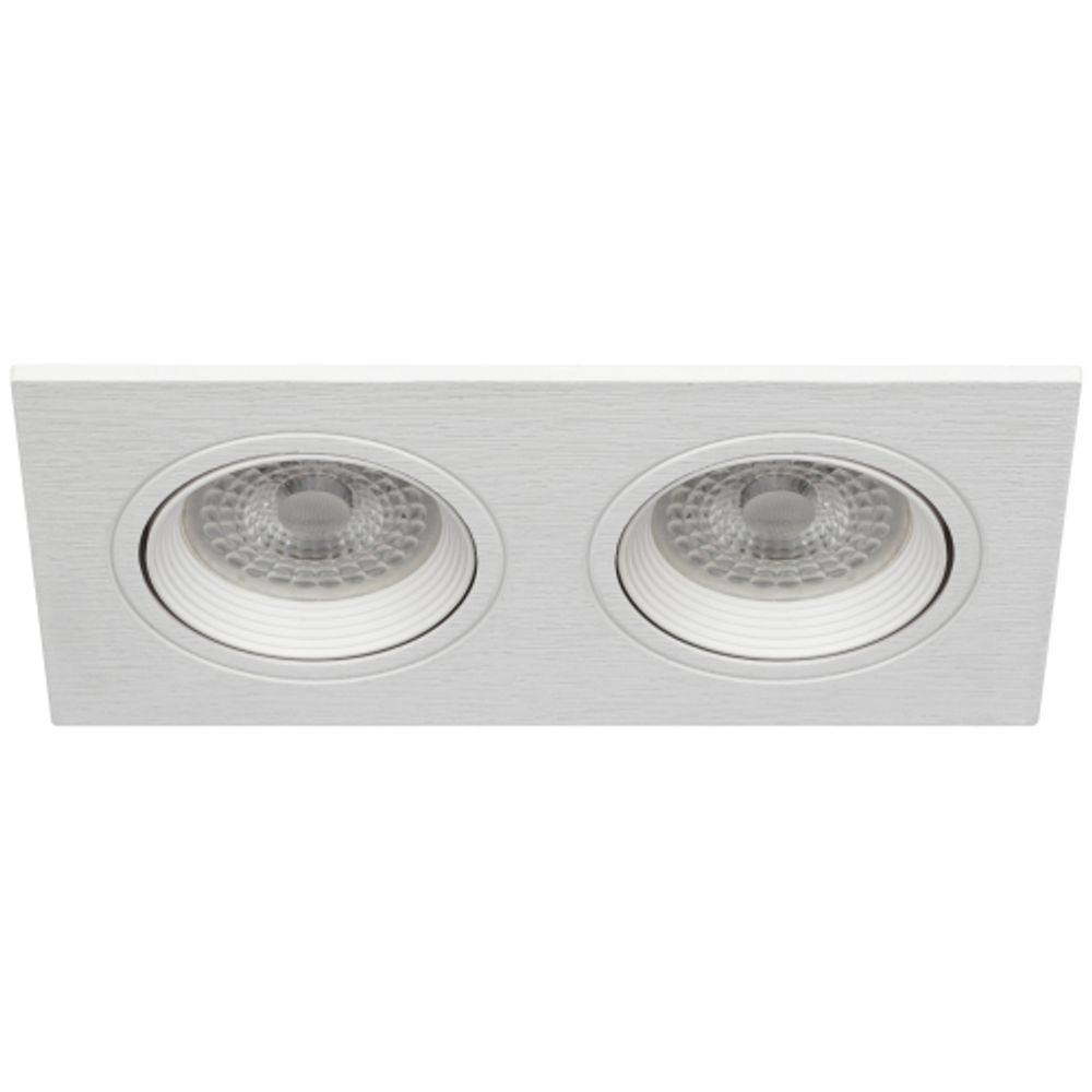 Светильник встраиваемый декоративный ЭРА KL92-2 WH под лампу MR16 GU5.3 белый пластиковый