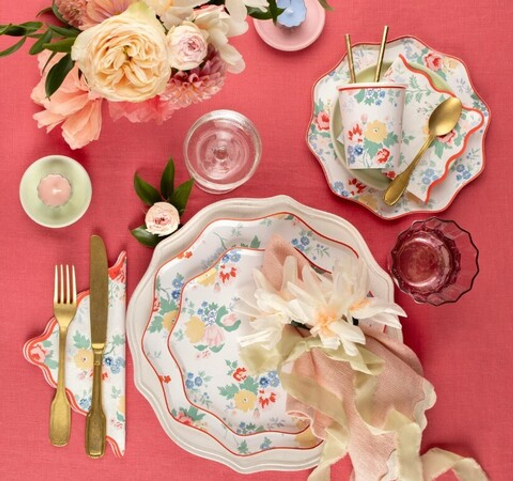 Салфетки маленькие "Винтажные цветы" 16 шт. (12,7 х 12,7 см)