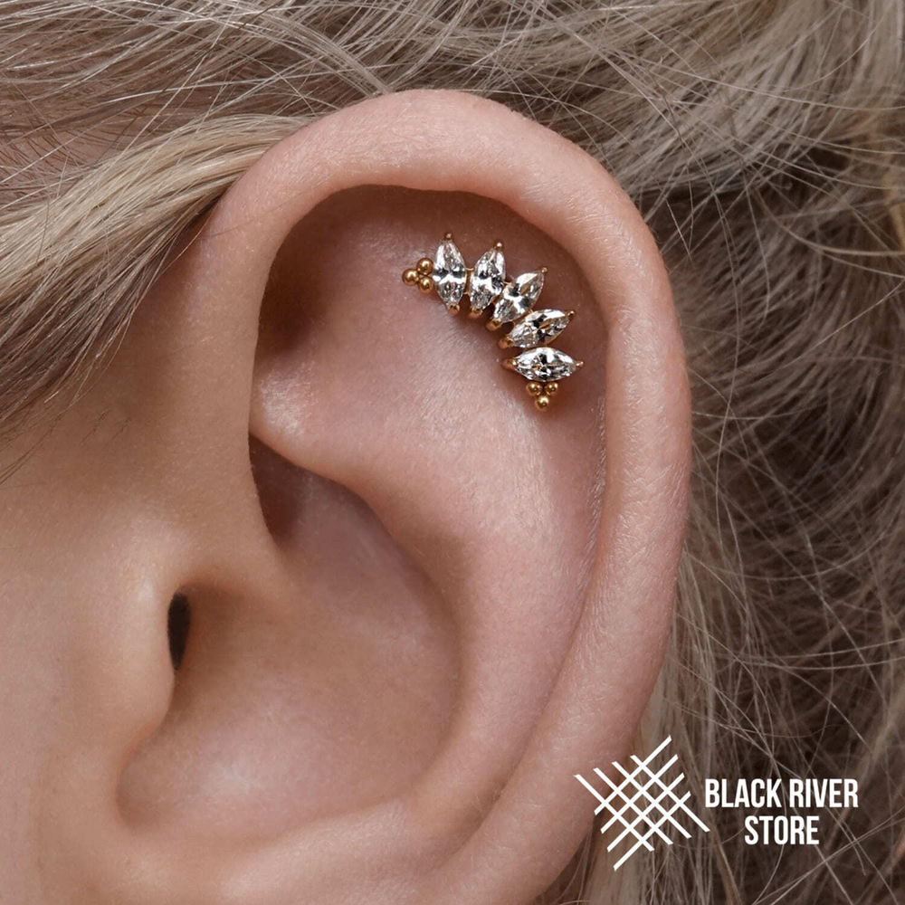 5K Bead Marquise v.2 IG Crystal PVD Yellow