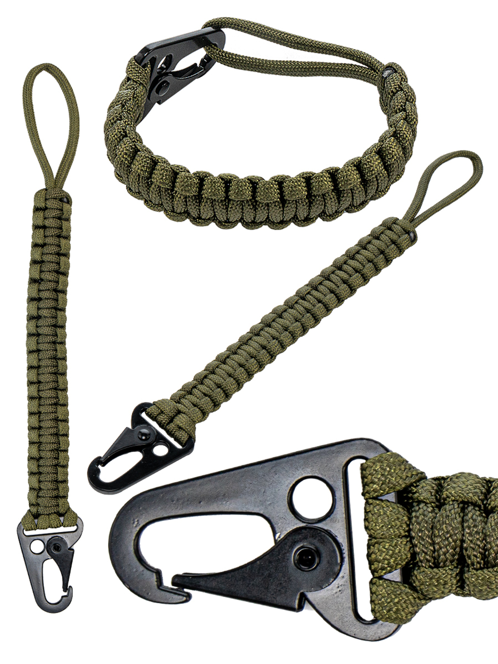 Браслет с ножом на запястье из паракорда, тактический с ножом, цвет зеленый, браслет выживания, нож на запястье