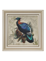 Картина на натуральном холсте "Птички севера" 26*26 см