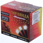 Гирлянда для улицы «Мерцание» 11м 120 ламп LED чёрный провод,1 реж.,IP-54, Теплый белый, белое мерцание (возможность соединения)