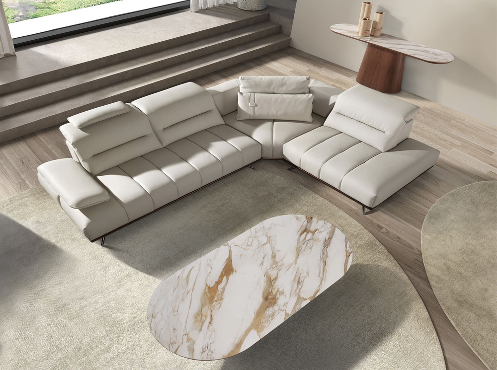 Консоль 3284 из керамики в мраморной отделке и ореха