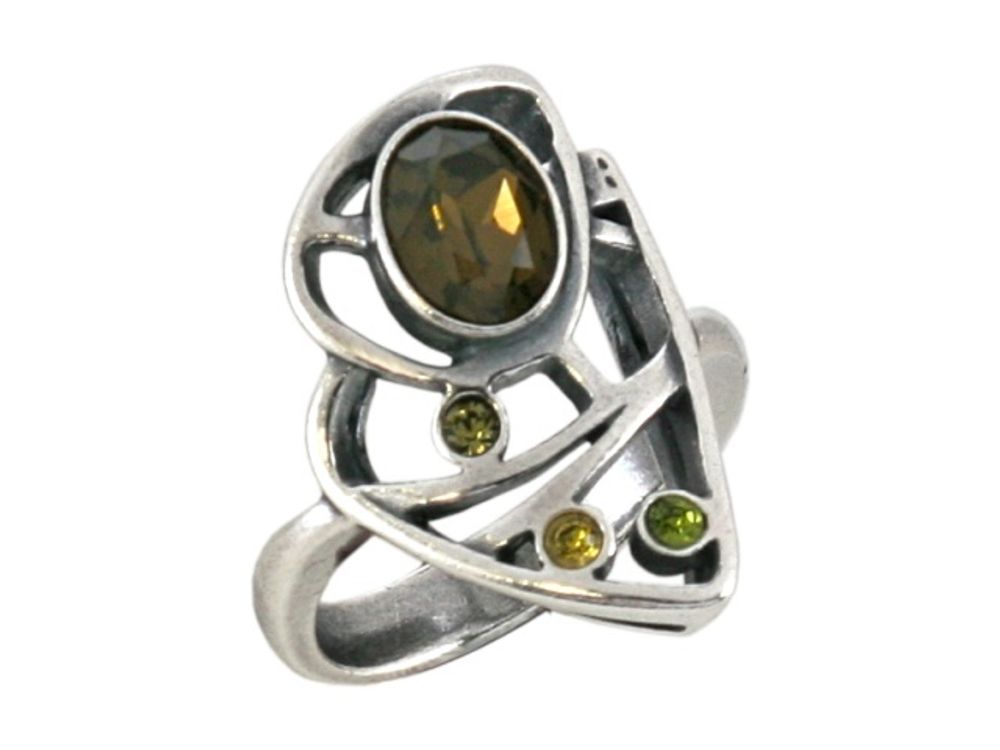 &quot;Рени&quot;  кольцо в серебряном покрытии из коллекции &quot;Модерн&quot; от Jenavi