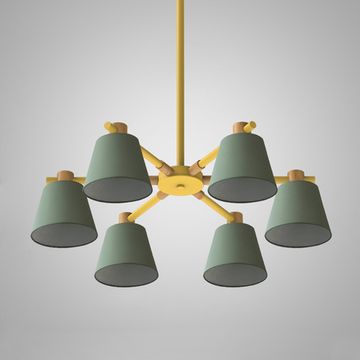 Люстра с текстильными плафонами NATURA A GREEN