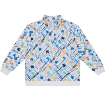 Мужская теннисная кофта Australian Open Quarter Zip Fleece - белый
