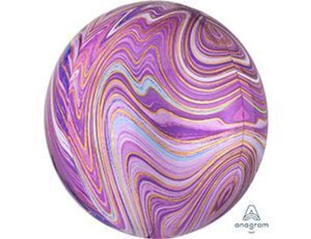 А Сфера 3D, 16&quot;/40 см, Мрамор Purple, 1 шт.