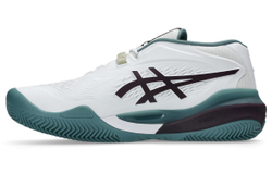 Мужские кроссовки теннисные Asics Gel-Resolution X Clay - white/dark aubergine
