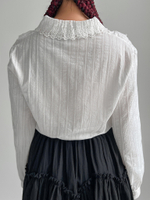 Рубашка YL 8873 однотонная с длинным рукавом в узор и воротником