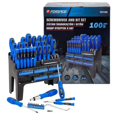 Набор отверток и бит 100пр. Forsage F-10100