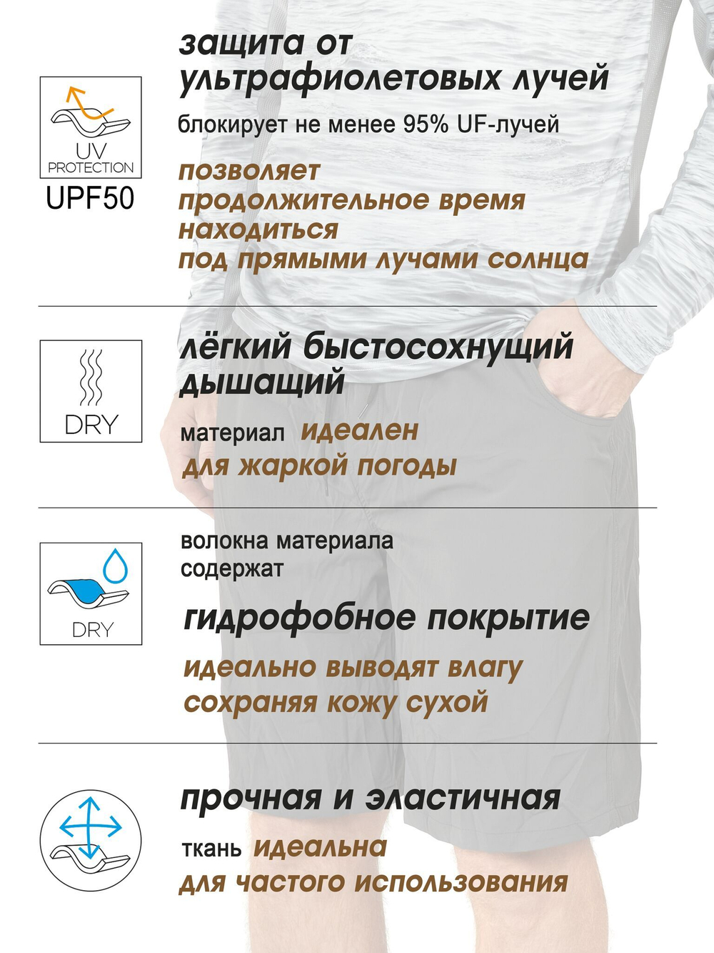 Шорты Norfin SUN PRO RELAX 05 р.XXL