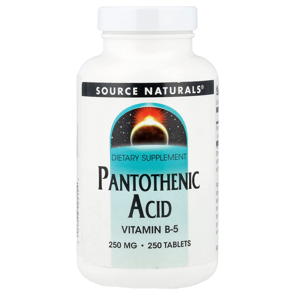 Source Naturals, пантотеновая кислота, 250 мг, 250 таблеток