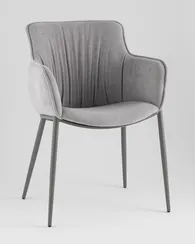 Стул Твигги велюр серый, каркас серый