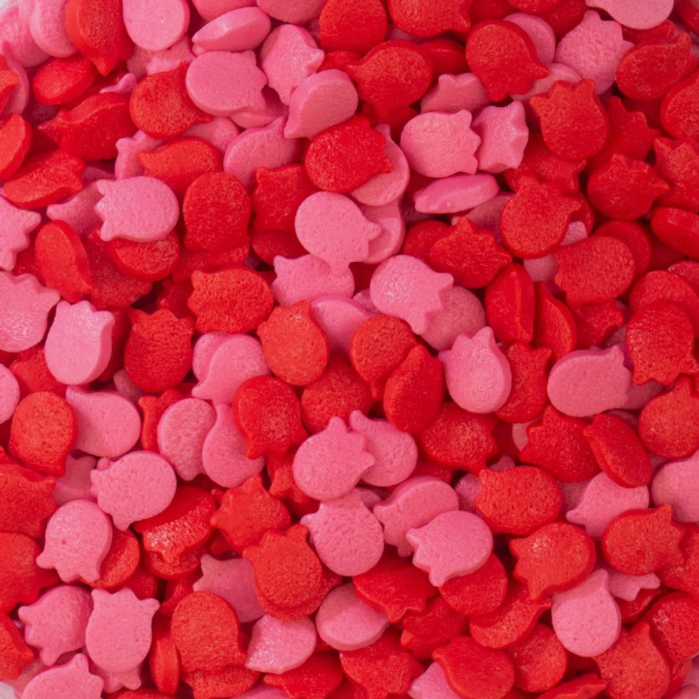 Посыпка тюльпаны красные и розовые. 100 гр.