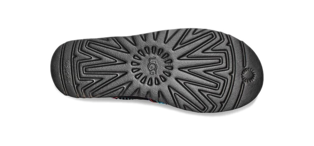 UGG WOMEN MINI BRAID PLATFORM BLACK