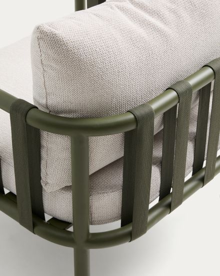 Комплект уличной мебели Omala из зеленого алюминия и веревки