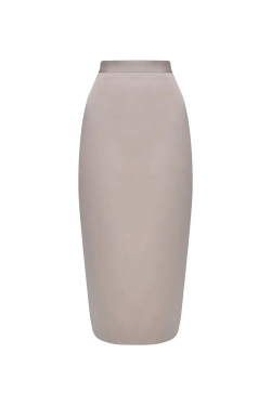 Юбка-карандаш атласная жемчужная