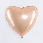F Шар Сердце 18'' / 46 см, Пудра Макарунс (БГ-15)