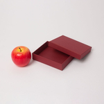 Коробка крышка-дно 14x3x11, бордо, дизайнерская бумага