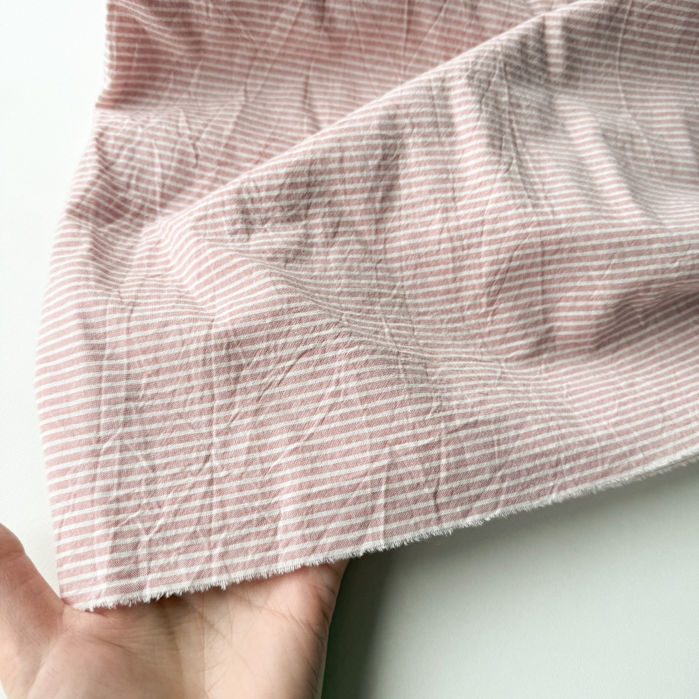 Вареный хлопок 250см. полоска розовая