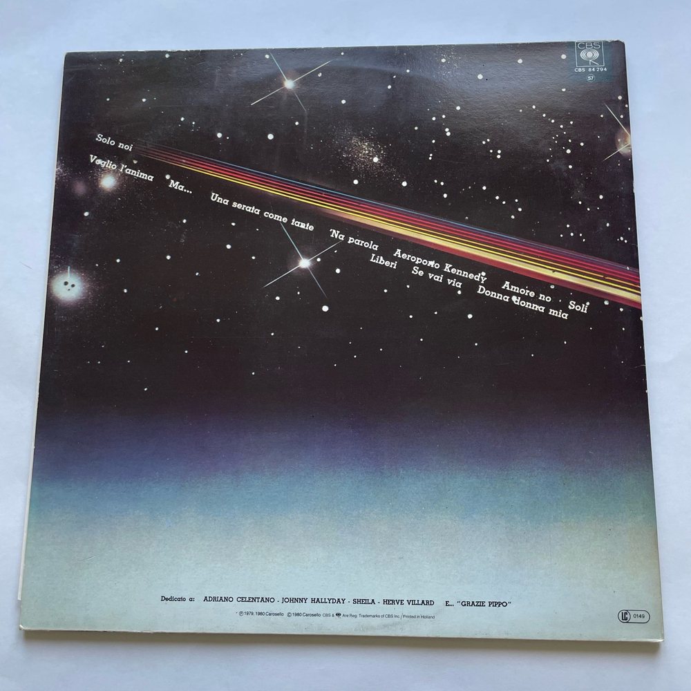 Винтажная виниловая пластинка LP Toto Cutugno Тото Кутуньо, Voglio L'Anima (Нидерланды 1979)