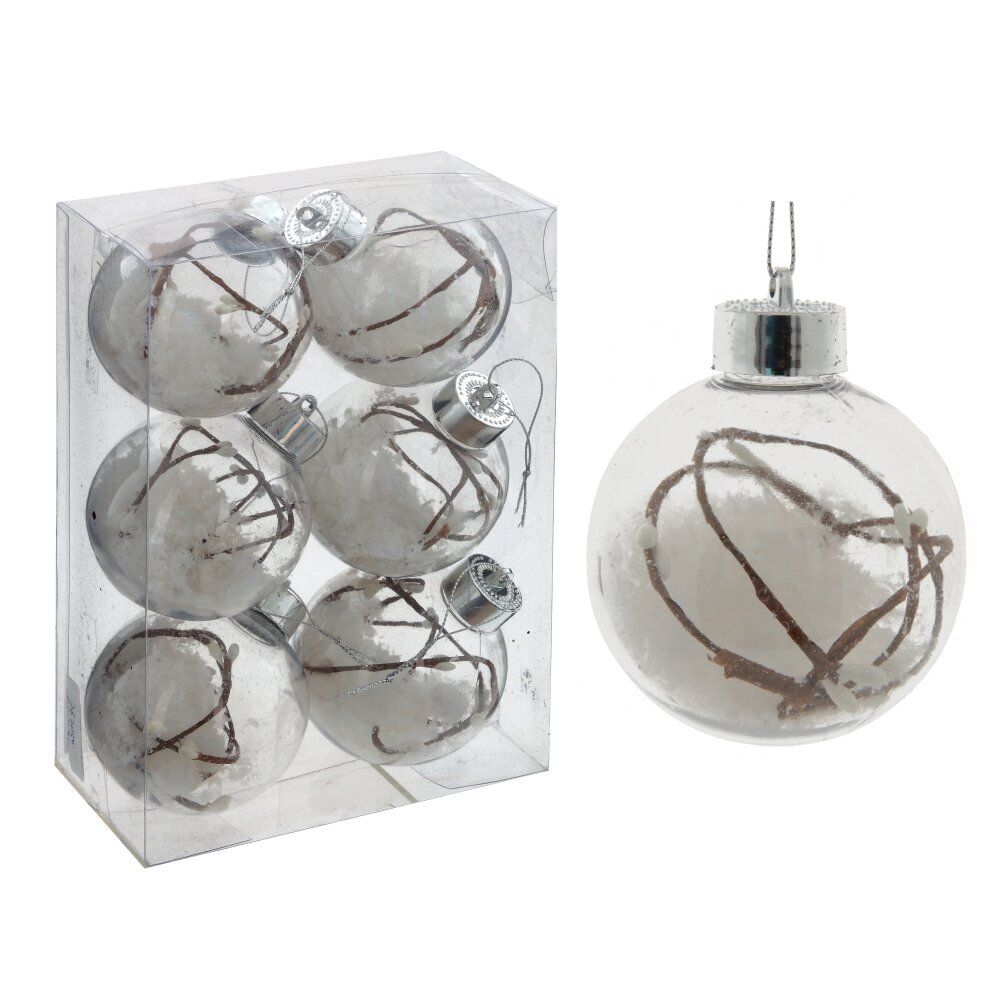 GAEM Набор из 6шт Украшение новогоднее "Шар", D 10 см L23 W8 H26 см