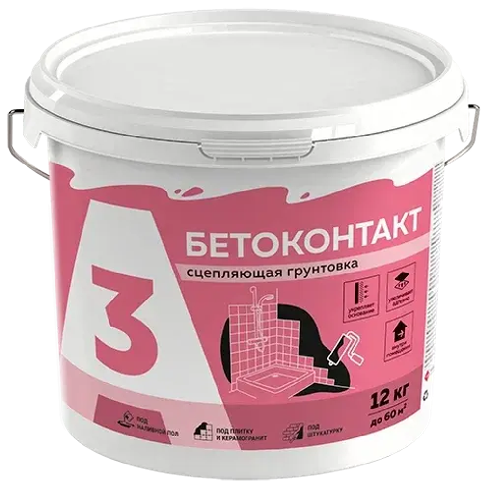 A3  БЕТОКОНТАКТ сцепляющая грунтовка 12кг (ИжСинтез)