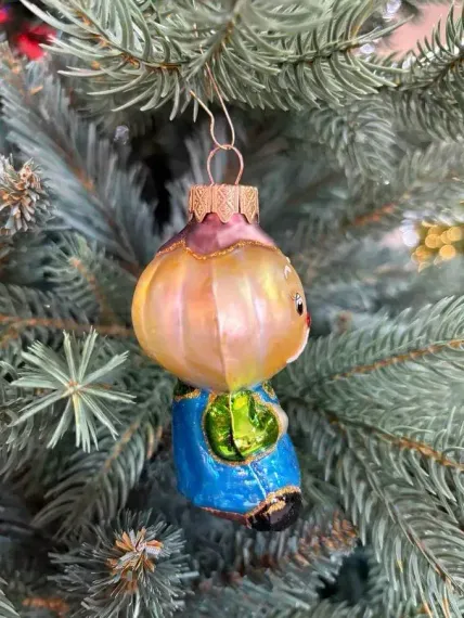 Формовая игрушка Кум Тыква 9 см., стекло, Витус (А430)